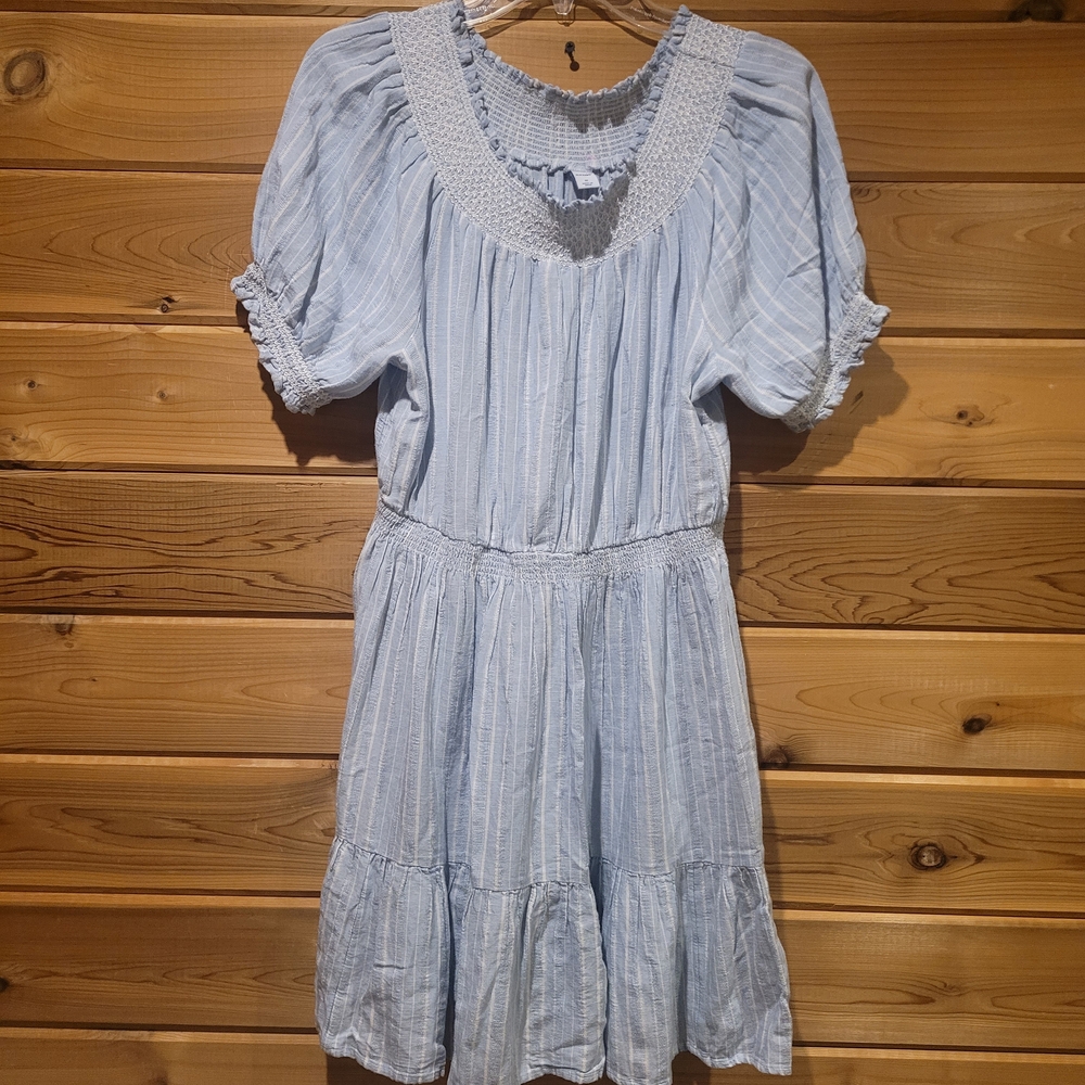 Old Navy Sky Blue Smocked Mini Dress